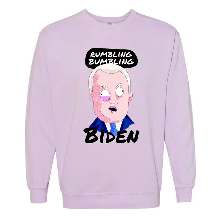 Rumbling Bumbling Joe Biden Cartoon Garment-Dyed Sweatshirt