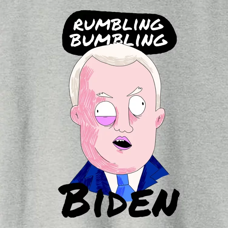 Rumbling Bumbling Joe Biden Cartoon Women's Crop Top Tee