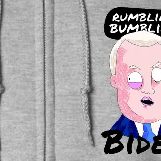 Rumbling Bumbling Joe Biden Cartoon Full Zip Hoodie