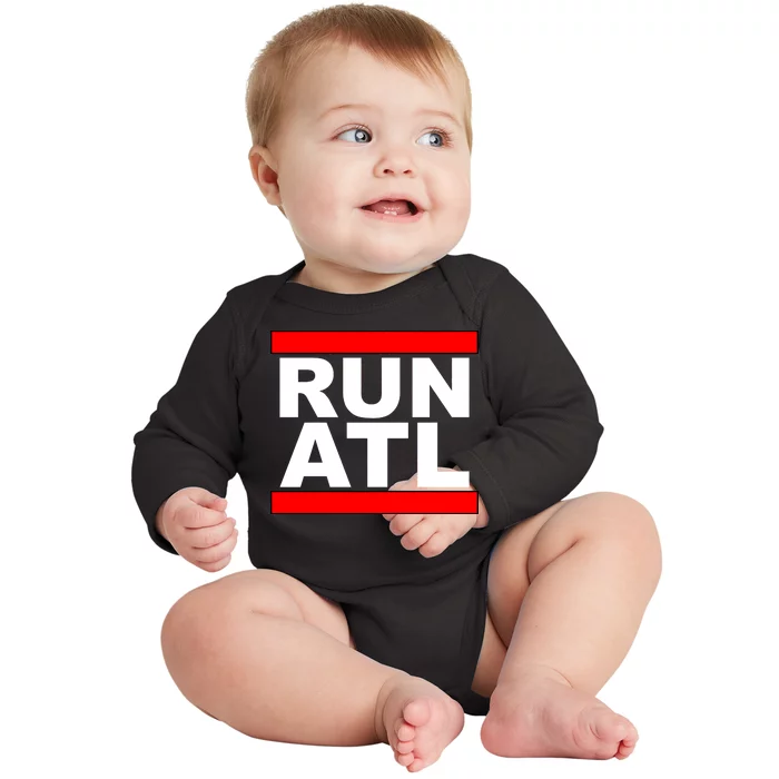 Run ATL Atlanta, Georgia Sports Fans Baby Long Sleeve Bodysuit