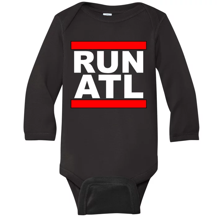 Run ATL Atlanta, Georgia Sports Fans Baby Long Sleeve Bodysuit