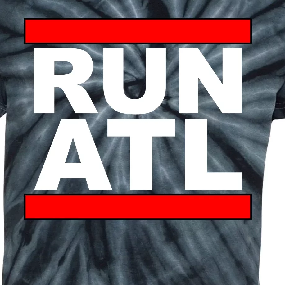 Run ATL Atlanta, Georgia Sports Fans Kids Tie-Dye T-Shirt