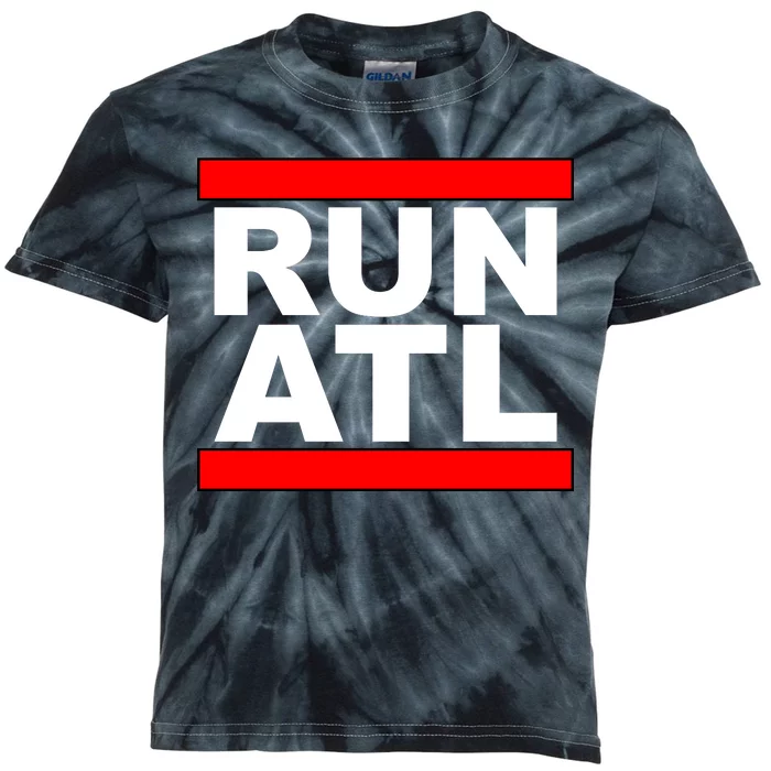 Run ATL Atlanta, Georgia Sports Fans Kids Tie-Dye T-Shirt