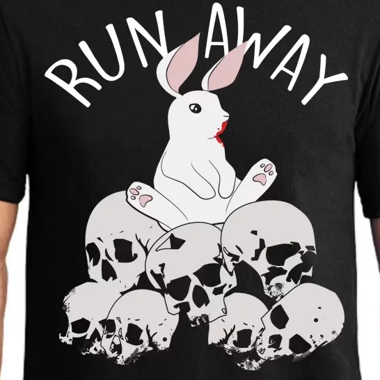 Run Away Bloody Bunny Skeleton Pajama Set