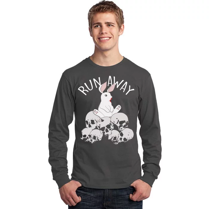 Run Away Bloody Bunny Skeleton Tall Long Sleeve T-Shirt