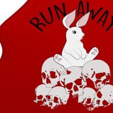 Run Away Bloody Bunny Skeleton Tree Ornament