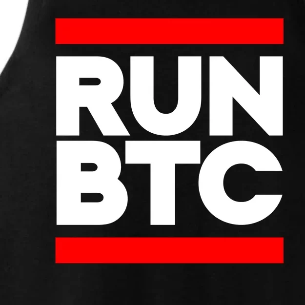 RUN BTC Bitcoin Cryptocurrency Ladies Tri-Blend Wicking Tank