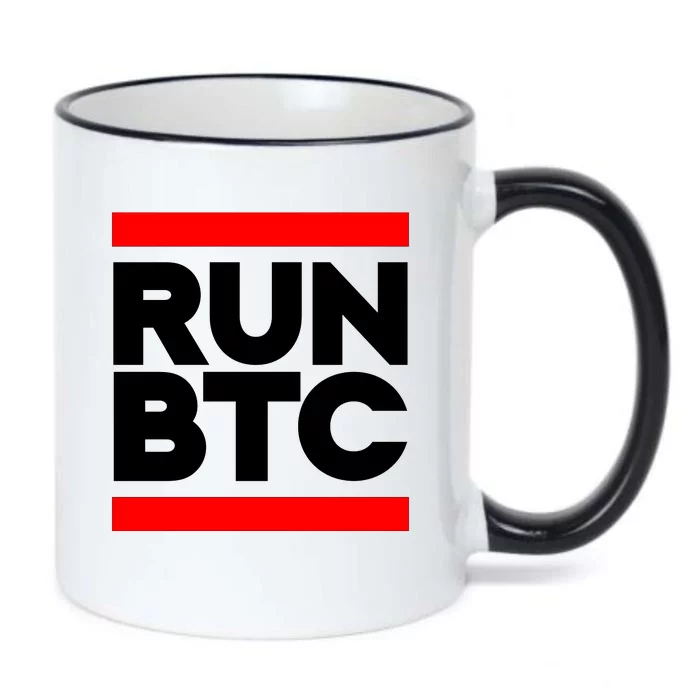 RUN BTC Bitcoin Cryptocurrency Black Color Changing Mug