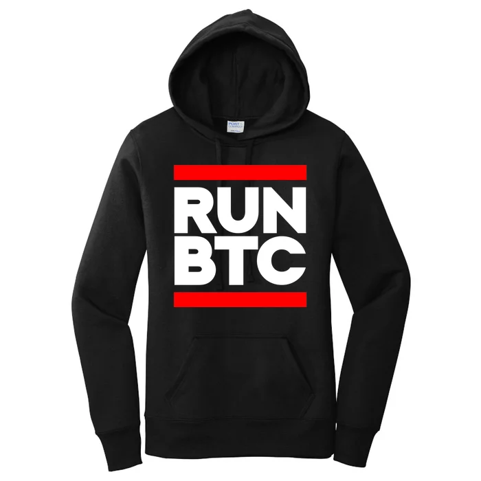 RUN BTC Bitcoin Cryptocurrency Women's Pullover Hoodie