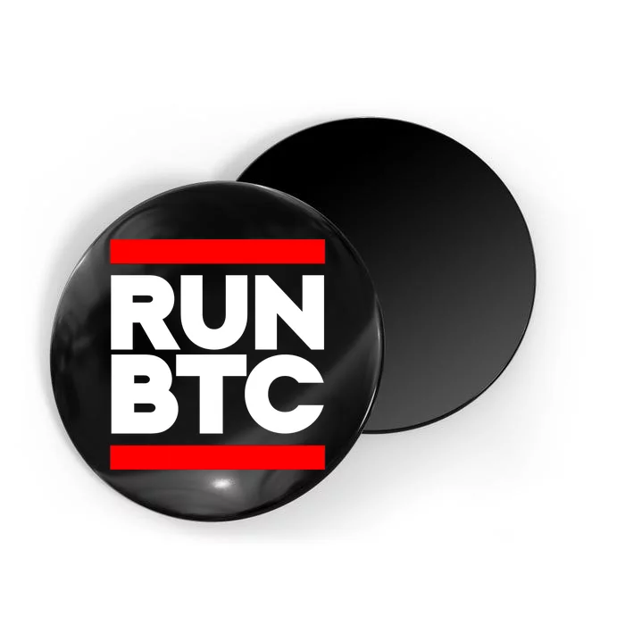 RUN BTC Bitcoin Cryptocurrency Magnet