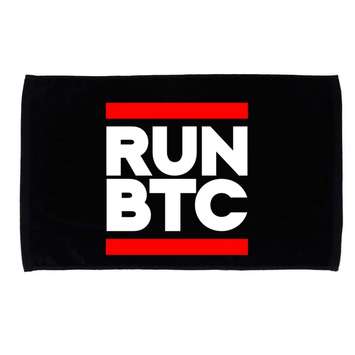 RUN BTC Bitcoin Cryptocurrency Microfiber Hand Towel