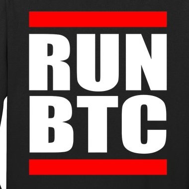 Run BTC Bitcoin Cryptocurrency Crypto Moon Hodl Long Sleeve Shirt