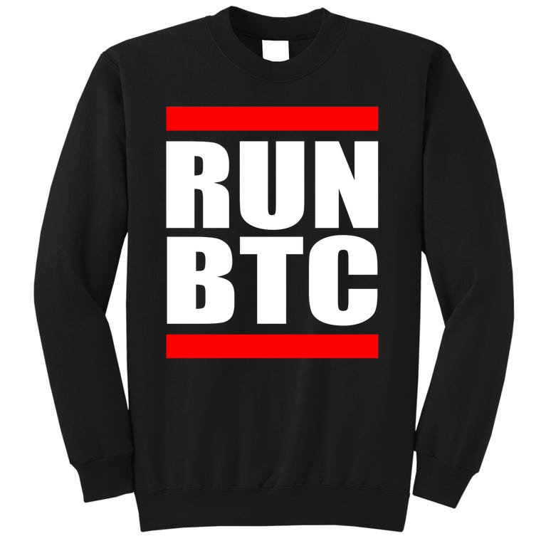 Run BTC Bitcoin Cryptocurrency Crypto Moon Hodl Sweatshirt