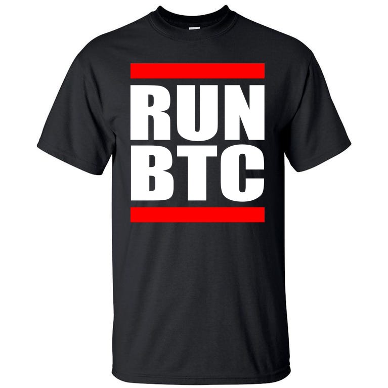 Run BTC Bitcoin Cryptocurrency Crypto Moon Hodl Tall T-Shirt
