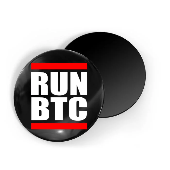 Run BTC Bitcoin Cryptocurrency Crypto Moon Hodl Magnet