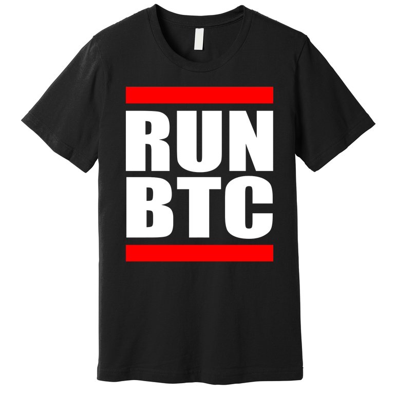 Run BTC Bitcoin Cryptocurrency Crypto Moon Hodl Premium T-Shirt