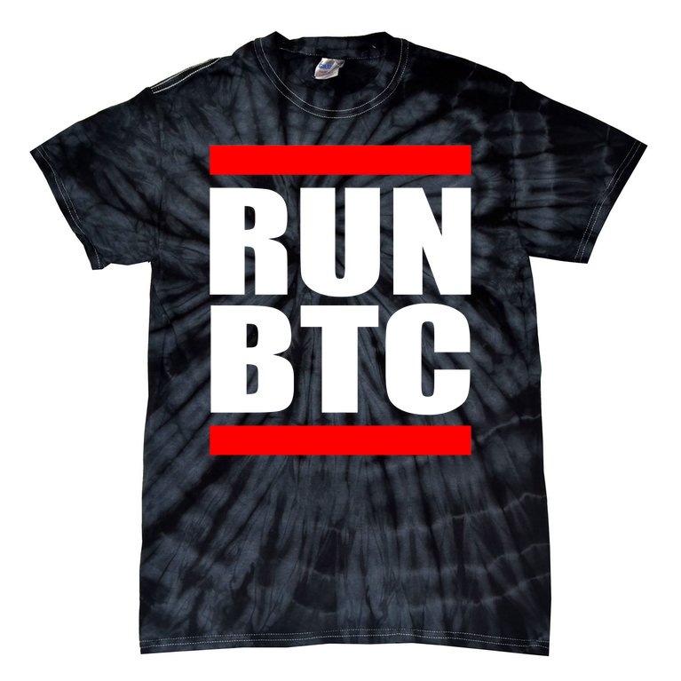 Run BTC Bitcoin Cryptocurrency Crypto Moon Hodl Tie-Dye T-Shirt