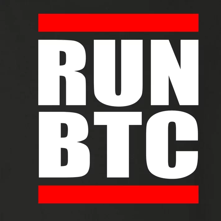 Run BTC Bitcoin Cryptocurrency Crypto Moon Hodl Toddler Long Sleeve Shirt