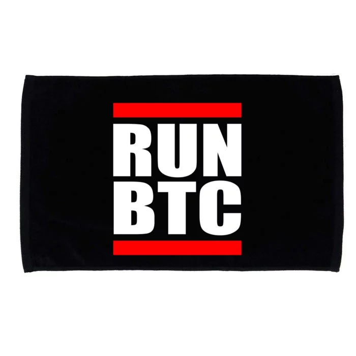 Run BTC Bitcoin Cryptocurrency Crypto Moon Hodl Microfiber Hand Towel