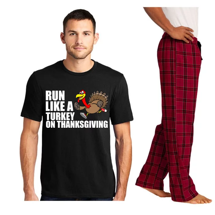 Run Like A Turkey On Thanksgiving Pajama Set