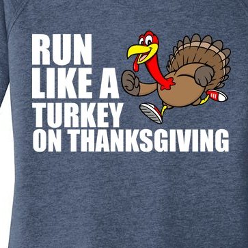 Run Like A Turkey On Thanksgiving Women’s Perfect Tri Tunic Long Sleeve Shirt