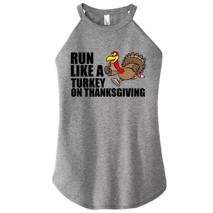 Run Like A Turkey On Thanksgiving Women’s Perfect Tri Rocker Tank