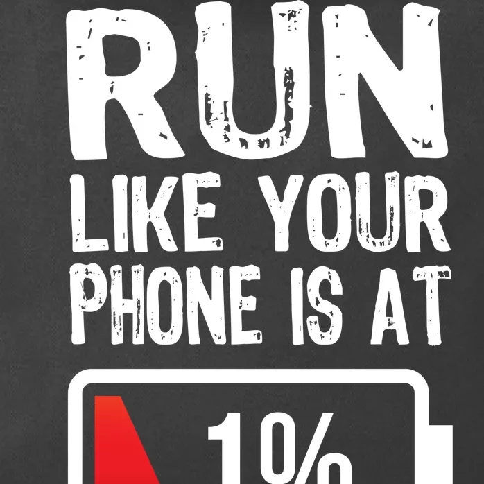 Run Like Your Phone Is At 1% Zip Tote Bag