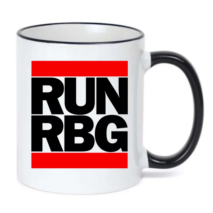 RUN Notorious RBG Ruth Ginsburg Black Color Changing Mug