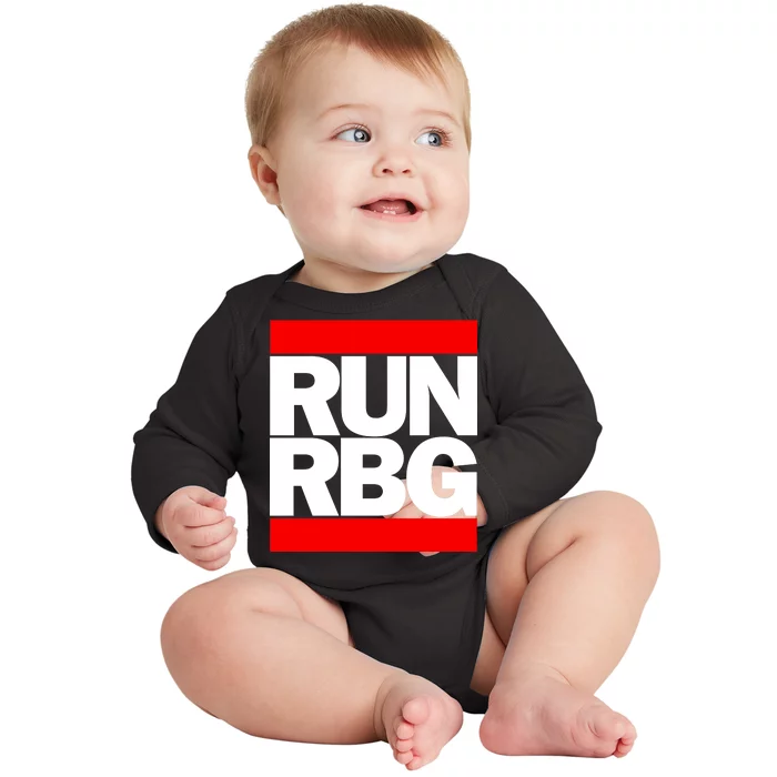 RUN Notorious RBG Ruth Ginsburg Baby Long Sleeve Bodysuit