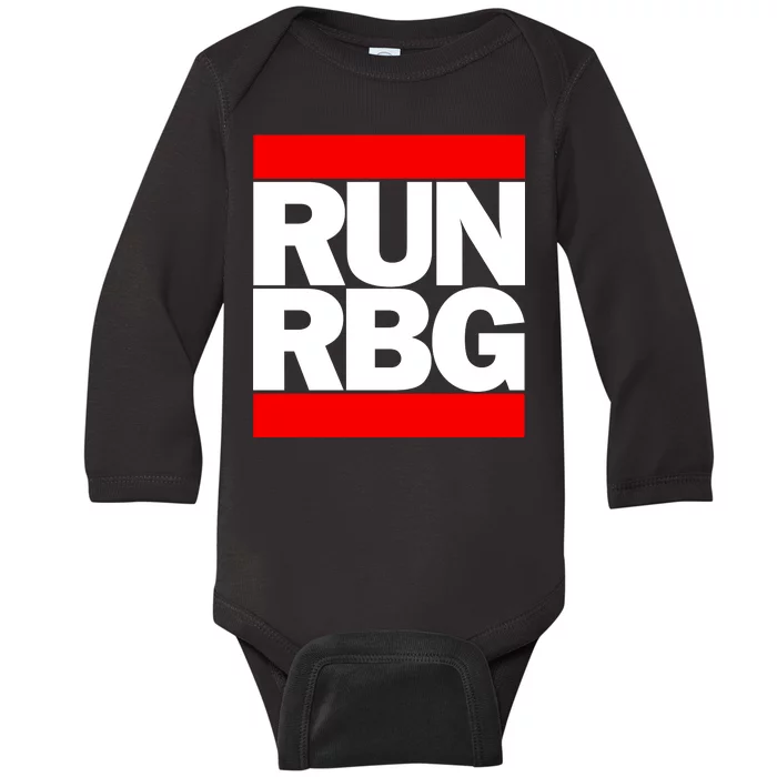 RUN Notorious RBG Ruth Ginsburg Baby Long Sleeve Bodysuit