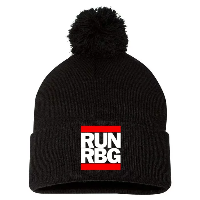 RUN Notorious RBG Ruth Ginsburg Pom Pom 12in Knit Beanie