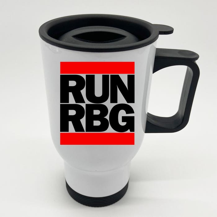 RUN Notorious RBG Ruth Ginsburg Front & Back Stainless Steel Travel Mug