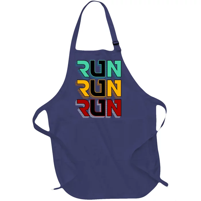 Run Run Run Retro Full-Length Apron With Pocket