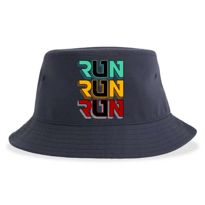 Run Run Run Retro Sustainable Bucket Hat