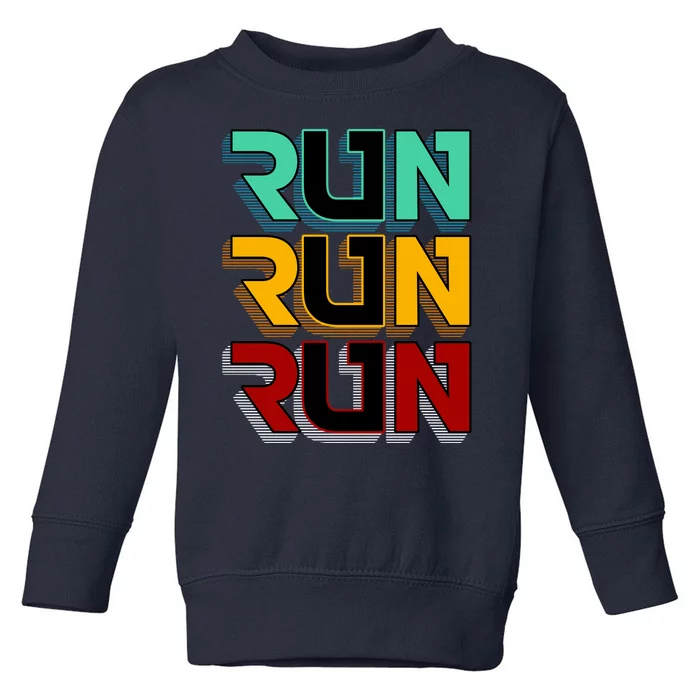 Run Run Run Retro Toddler Sweatshirt