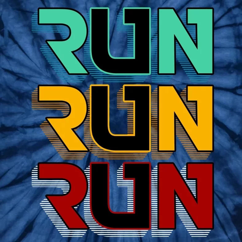 Run Run Run Retro Tie-Dye T-Shirt