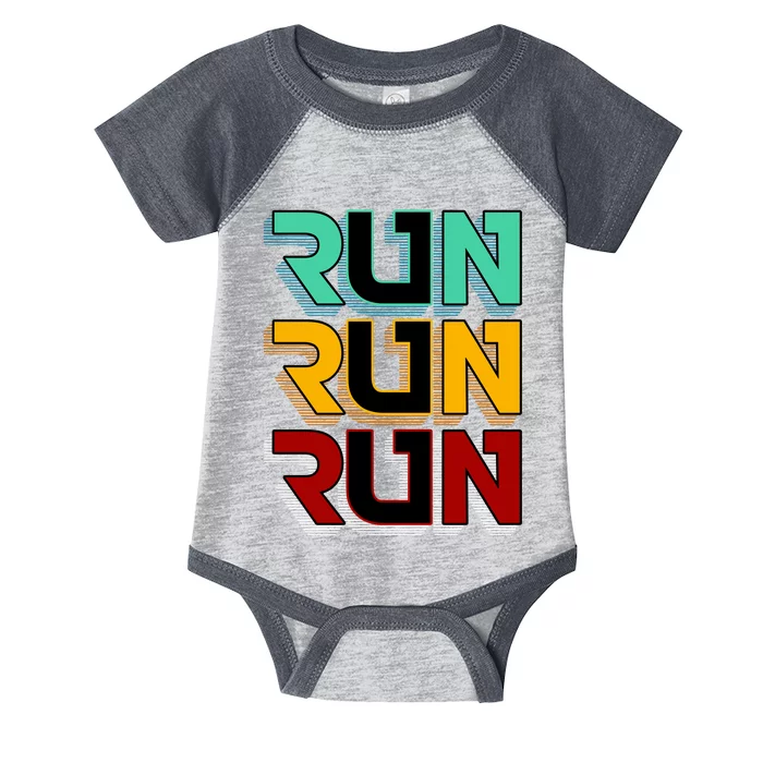 Run Run Run Retro Infant Baby Jersey Bodysuit