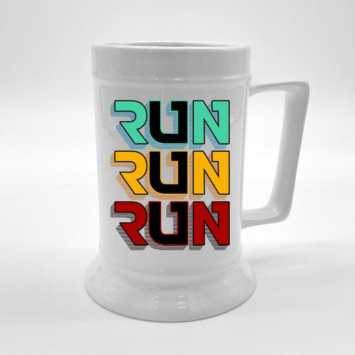 Run Run Run Retro Front & Back Beer Stein