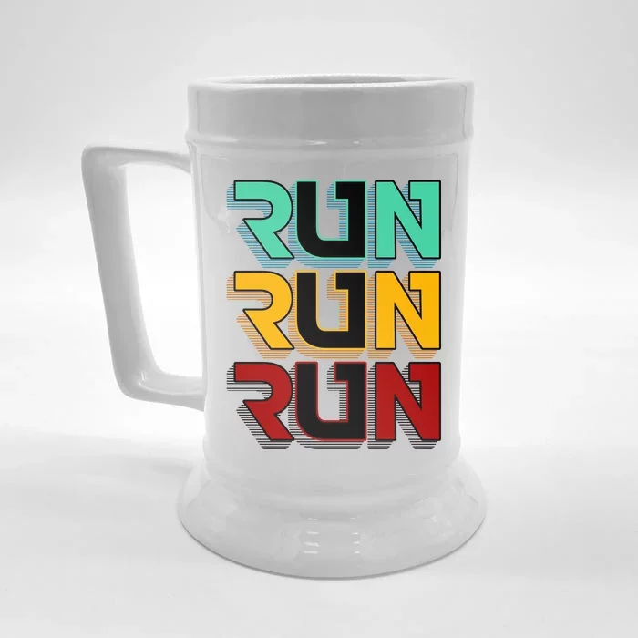 Run Run Run Retro Front & Back Beer Stein