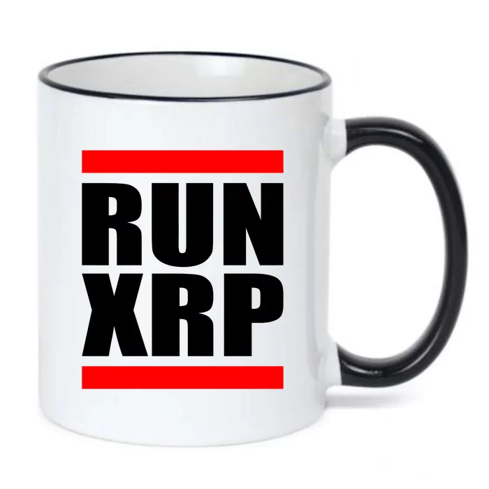 Run XRP Ripple Crypto Currency To the Moon Black Color Changing Mug