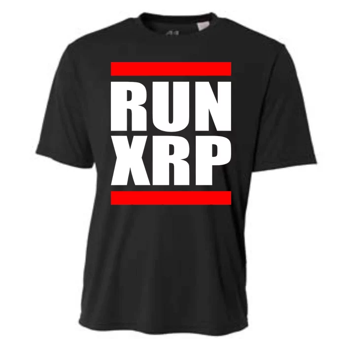 Run XRP Ripple Crypto Currency To the Moon Cooling Performance Crew T-Shirt