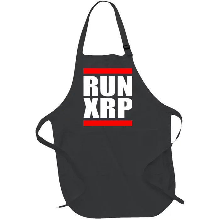 Run XRP Ripple Crypto Currency To the Moon Full-Length Apron With Pocket