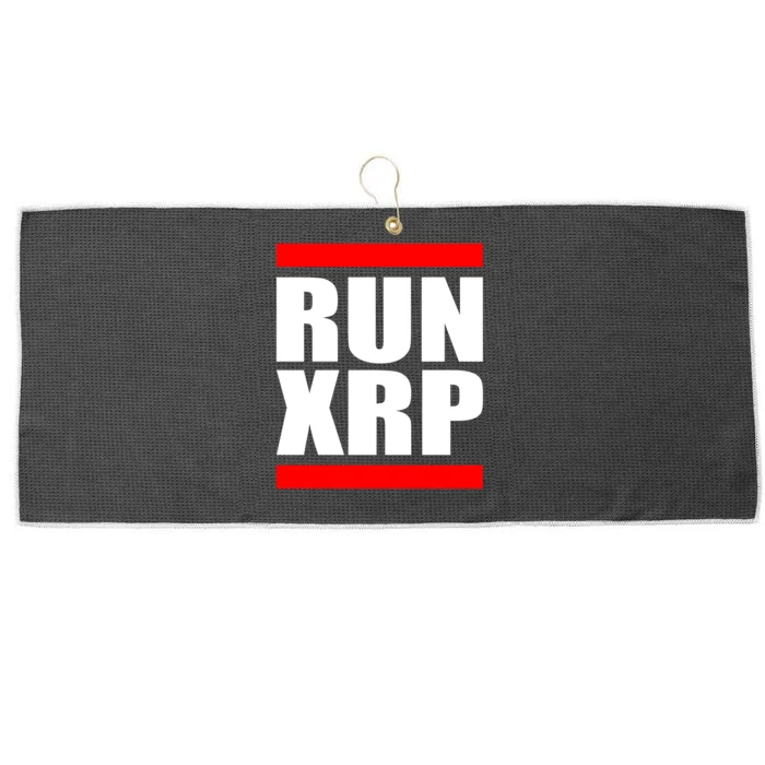 Run XRP Ripple Crypto Currency To the Moon Large Microfiber Waffle Golf Towel