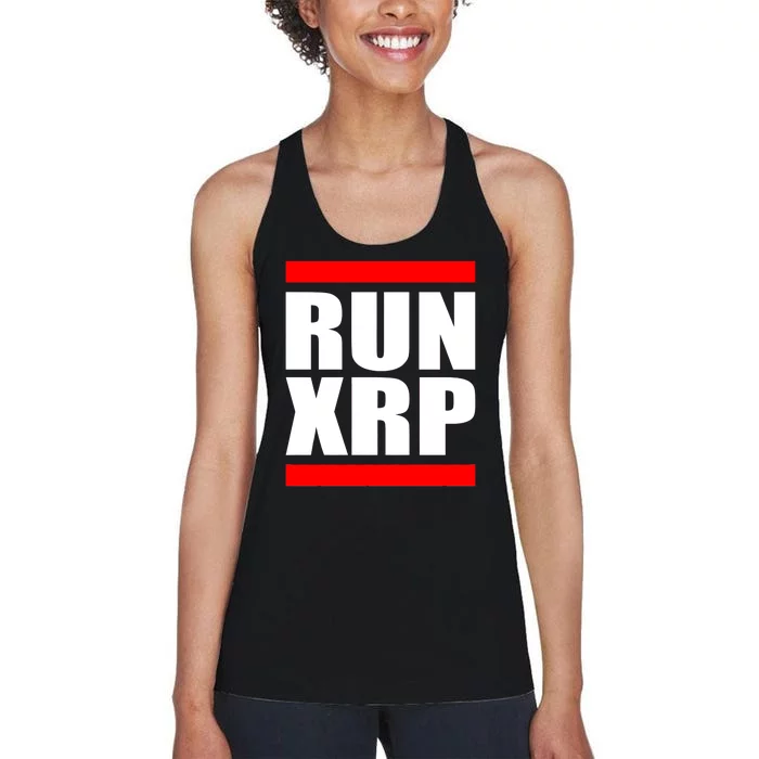 Run XRP Ripple Crypto Currency To the Moon Women's Racerback Tank