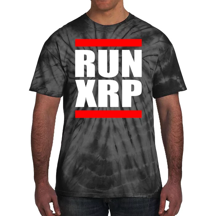 Run XRP Ripple Crypto Currency To the Moon Tie-Dye T-Shirt