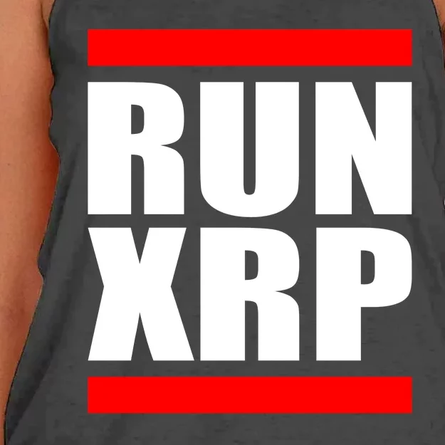 Run XRP Ripple Crypto Currency To the Moon Women's Knotted Racerback Tank