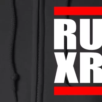 Run XRP Ripple Crypto Currency To the Moon Full Zip Hoodie