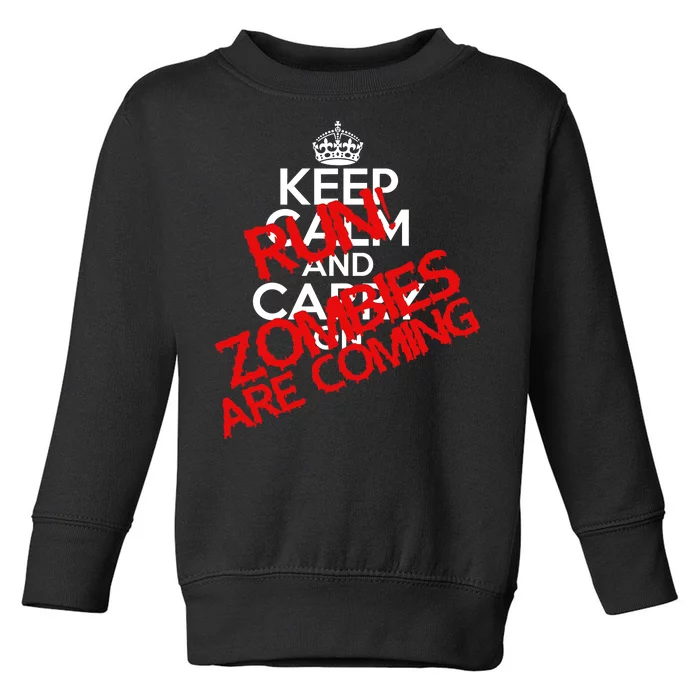 Run! Zombies Are Coming Toddler Sweatshirt