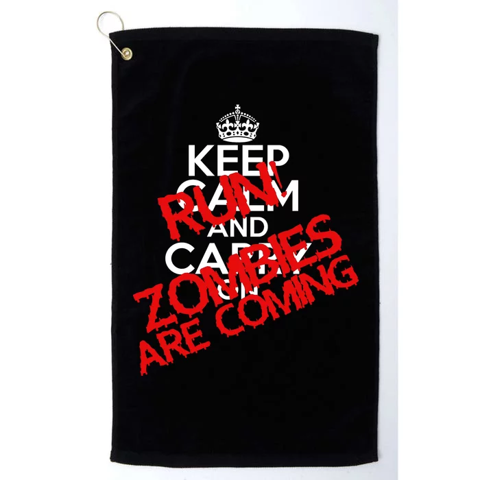 Run! Zombies Are Coming Platinum Collection Golf Towel