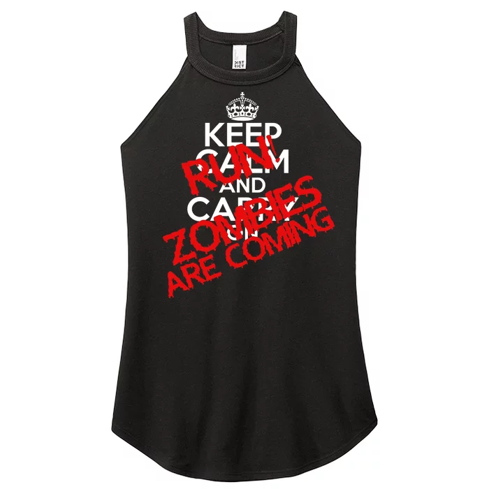 Run! Zombies Are Coming Women’s Perfect Tri Rocker Tank